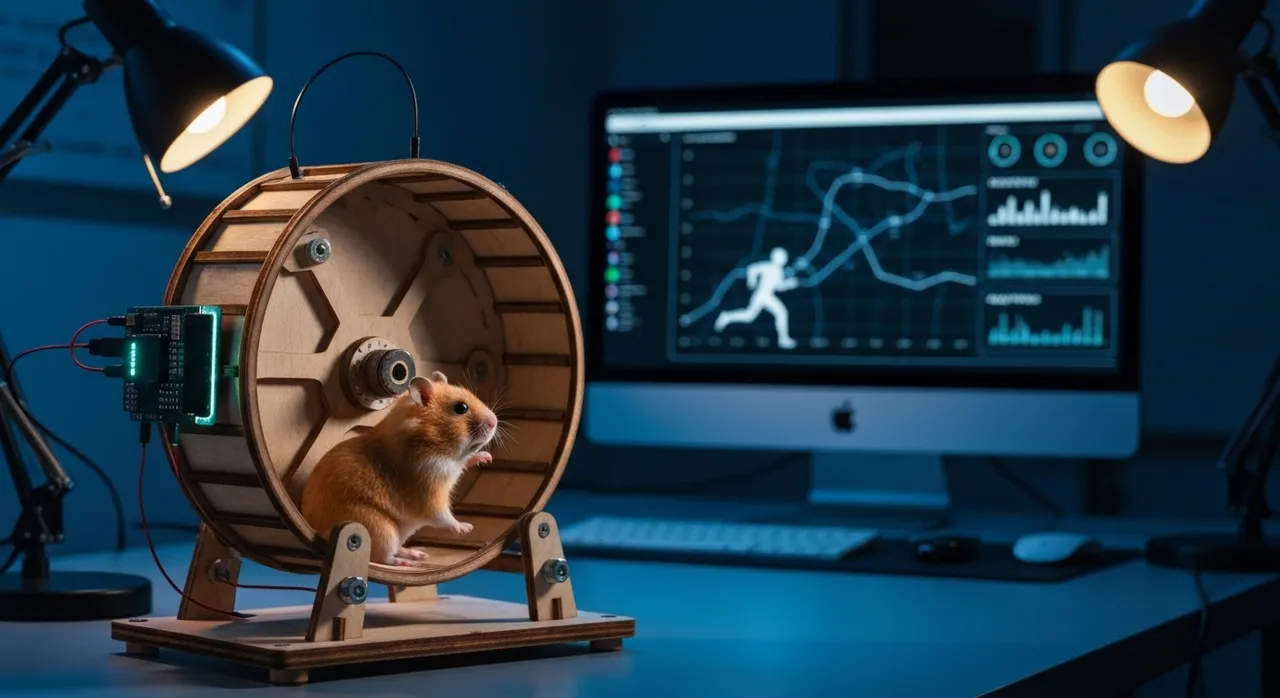Hamster Wheel Strava Tracking Setup Goes Viral Worldwide